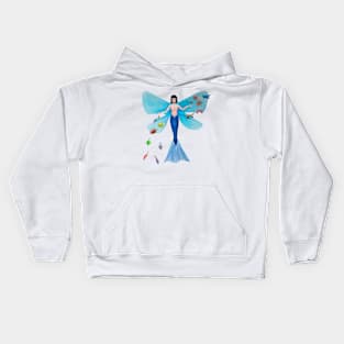 winged mermaid Kids Hoodie